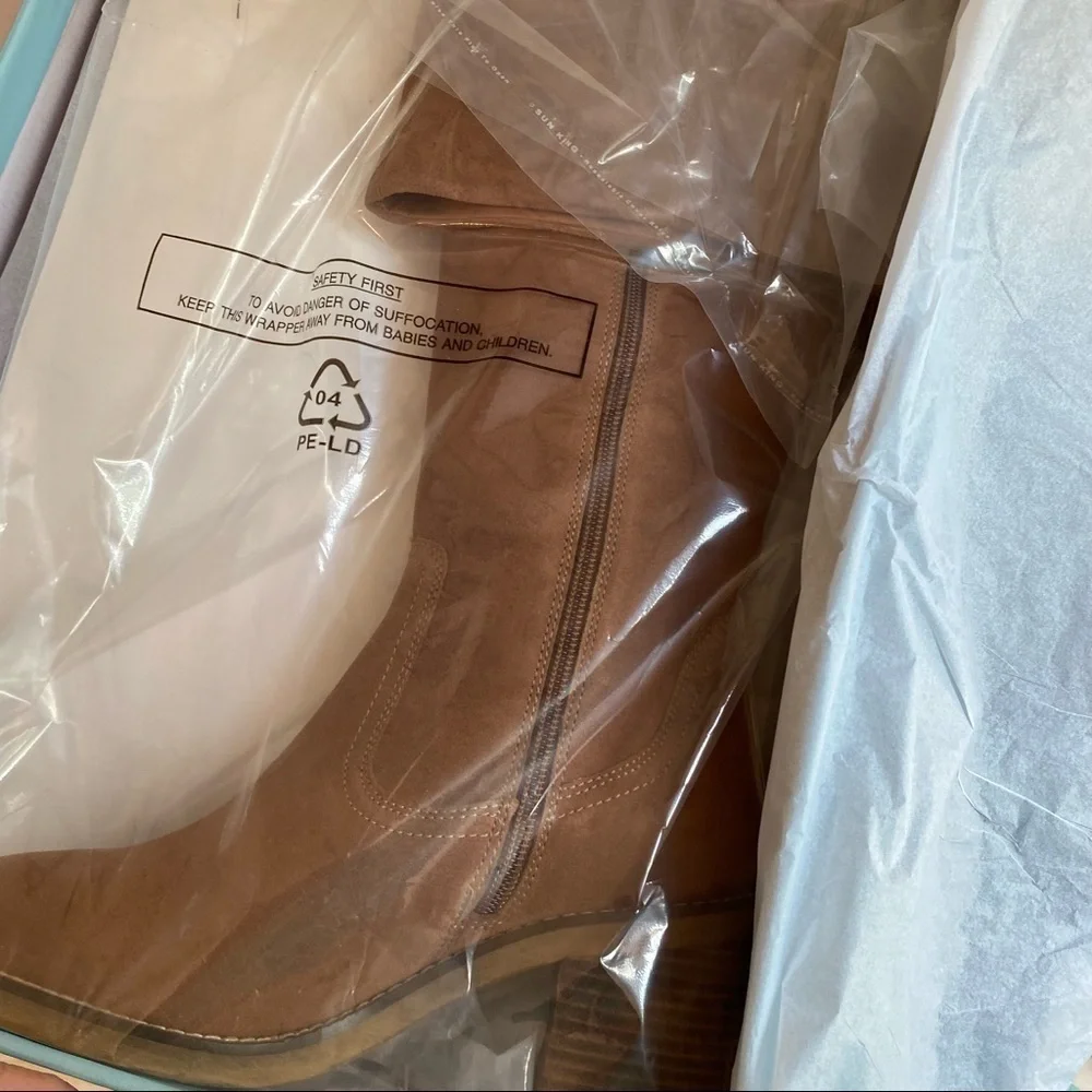 NWT Anthropologie Brown Over Knee Brown Suede Leather Boots Size 6 Seychelles